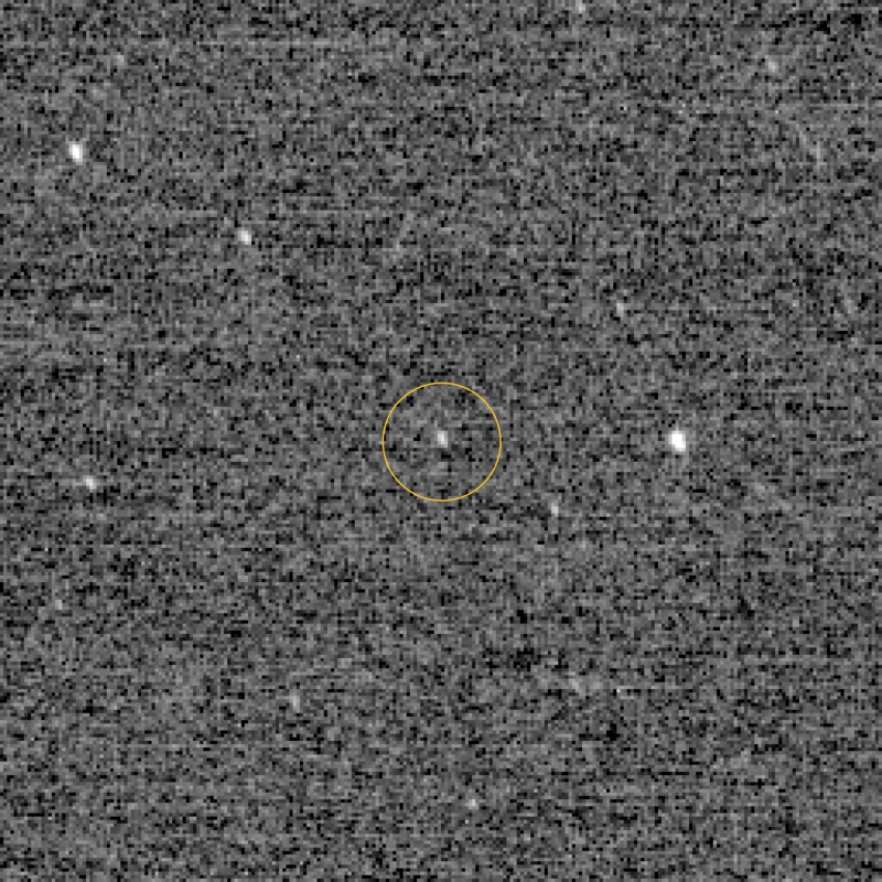 Первое обнаружение Ultima Thule с помощью инструмента визуализации LORRI на борту зонда New Horizons